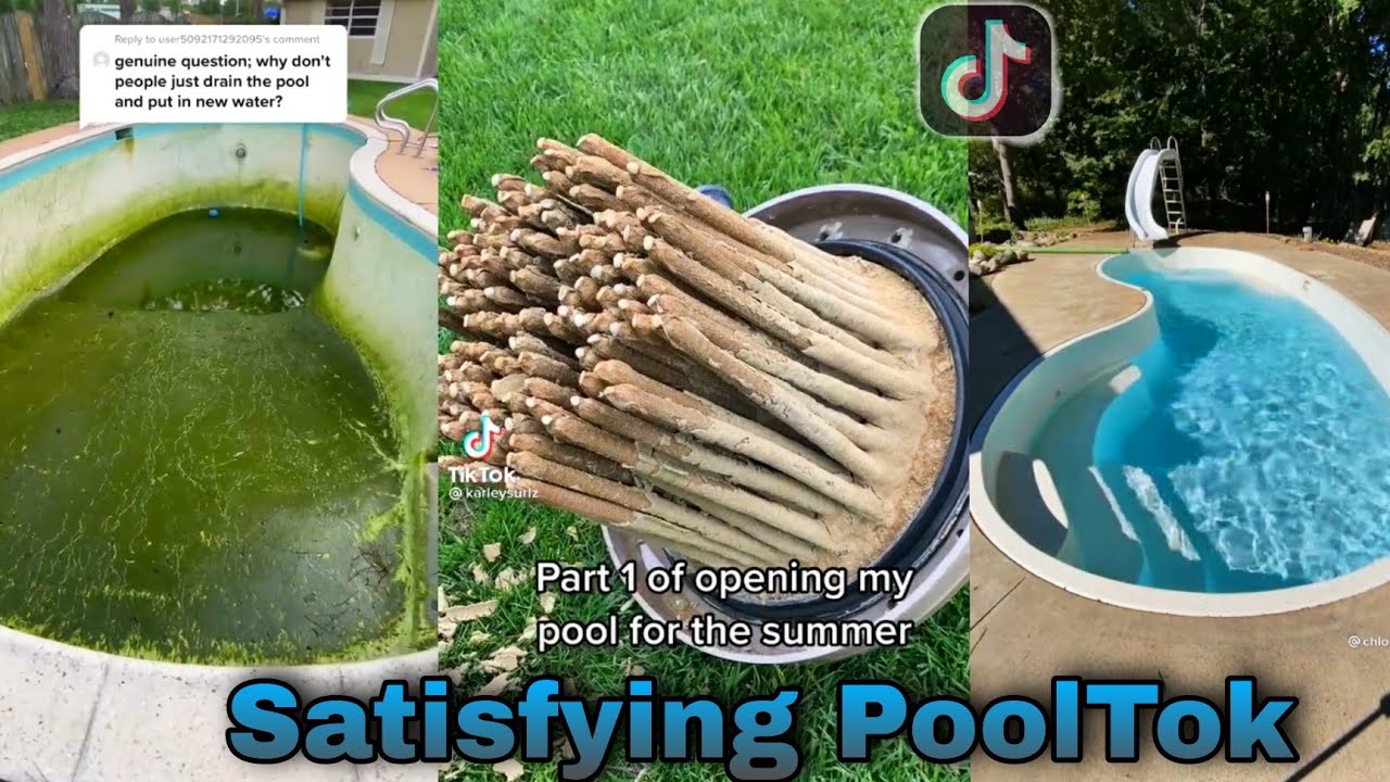 Satisfying Pool TikTok Compilation (Opening, Cleaning & Filling Pool)