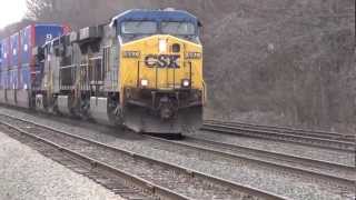 Long Fast Moving CSX Intermodal Train