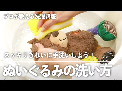 子どもの大好きな ぬいぐるみ をスッキリきれいに手洗いしよう プロが教える洗濯講座 Kufura クフラ Youtube