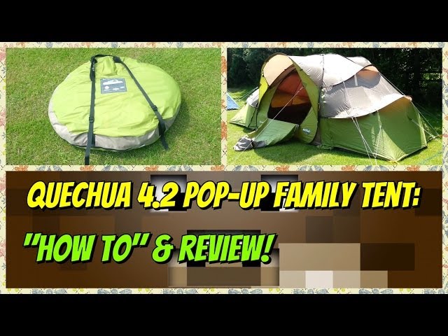 Review (And How To Errect): Quechua 4.2 Pop-Up Family Tent - Youtube