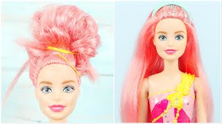 BARBIE GÖKKUŞAĞI STİLİ, Kendin Yap Barbie Saç Modeli, Vücut Boyama, Parlak Saç Nasıl Yapılır