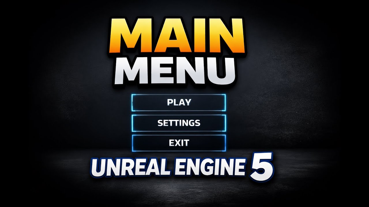 أول Main Menu ليك في Unreal Engine | شرح للمبتدئين - YouTube