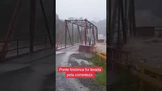 Ponte histórica é levada pela enchente no Rio Grande Do Sul #noticias #jornalismo #foryou