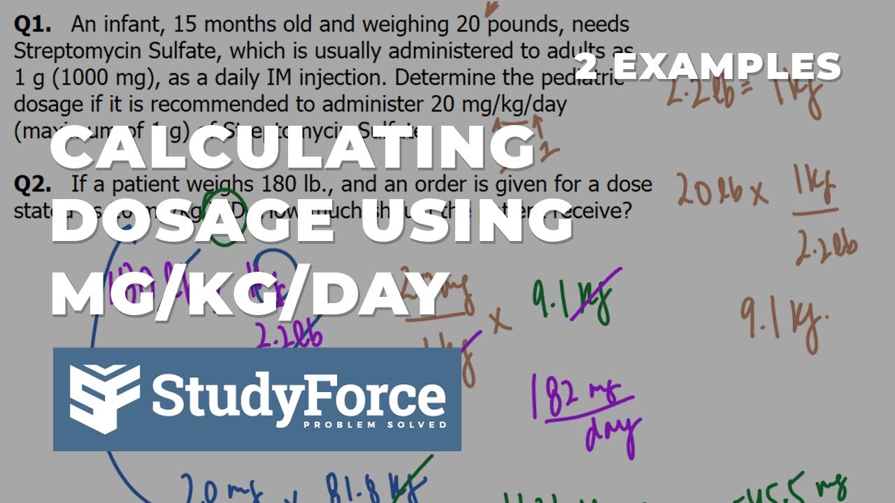 Calculating Dosage Using Mg/Kg/Day