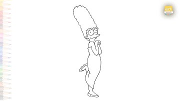 Marge Simpson drawings easy | Simpson sketches | How to draw Marge Simpson step by step #artjanag