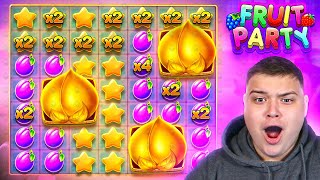 EXTREME $10,000 WIN On FRUIT PARTY ALL-IN BONUS!! (INSANE CLUSTER)