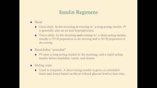 Insulin Regimens - CRASH! Medical Review Series