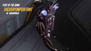 Overwatch: Widow quadruple kill potg