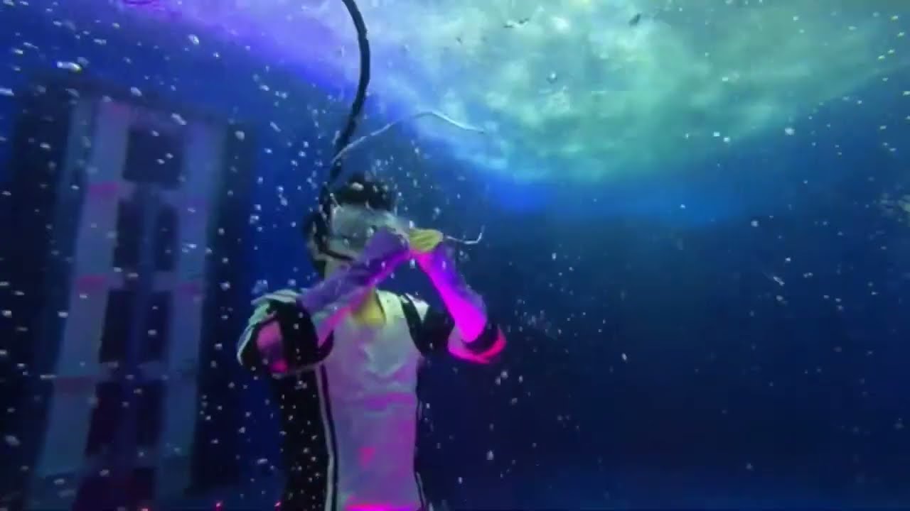 Underwater BACKSTAGE  of the Aqua 80 Show on Oasis of the Seas! Amazing!!