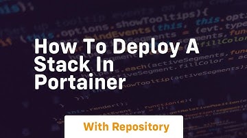 how to deploy a stack in portainer