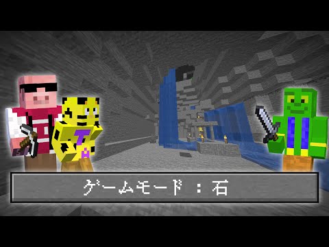 【マイクラ】すべてのブロックが石化したマインクラフト