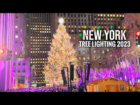 Rockefeller Center Christmas Tree Lighting 2023 ✨ NYC Christmas 2023 ✨