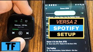 Spotify App on Fitbit Versa 2 - How To Setup, Music Controls, Overview! screenshot 3