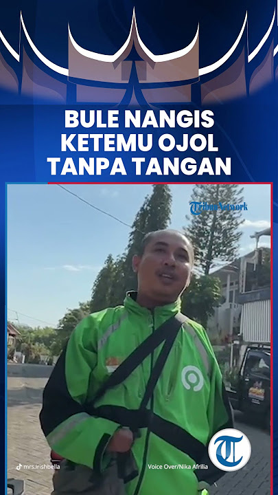 TERHARU! Bule Menangis Bertemu Ojol Tanpa Tangan Antar Makanannya