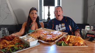 TACKLING THE HUNTSMANS UNBEATABLE GIANT PARMO CHALLENGE RECORD ft. @RateMyTakeaway