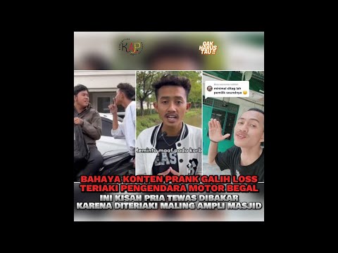 BAHAYA KONTEN PRANK GALIH LOSS TERIAKI PENGENDARA MOTOR BEGAL