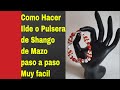 Como Hacer Ilde o Pulsera de Shango de Mazo paso a paso muy facil.