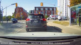 Toronto -Jane St @ Alliance Ave. 10/8/2019 Crash at intersection.  Idiot runs a red light.