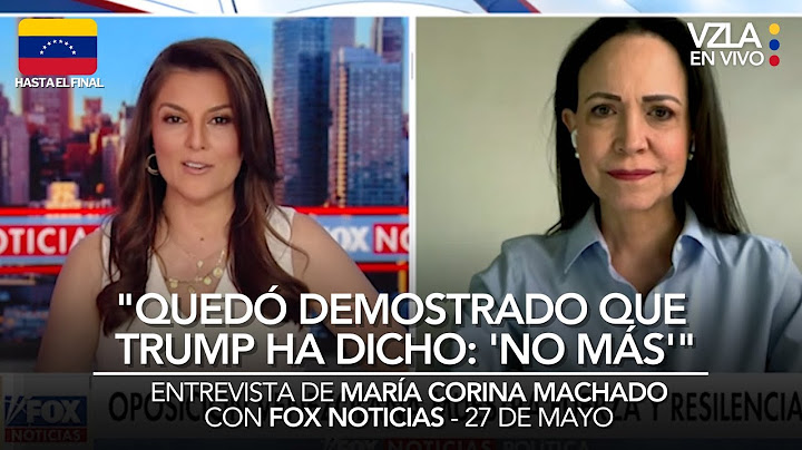 Interview with María Corina Machado today, May 27: "President Trump has said no more." #Venezuela