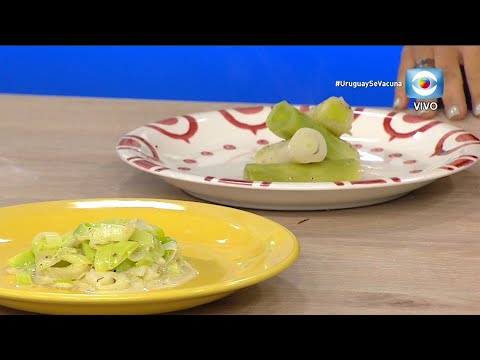 Laurent Lainé preparó puerro roti y puerro cremado