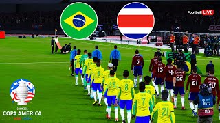 Brazil vs Costa Rica - Copa America 2024 USA Group D - Full Match | Vinicius vs Costa Rica | PES