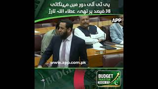 Attaullah Tarar | Information Minister | Inflation | National Assembly | Budget Speech | APP