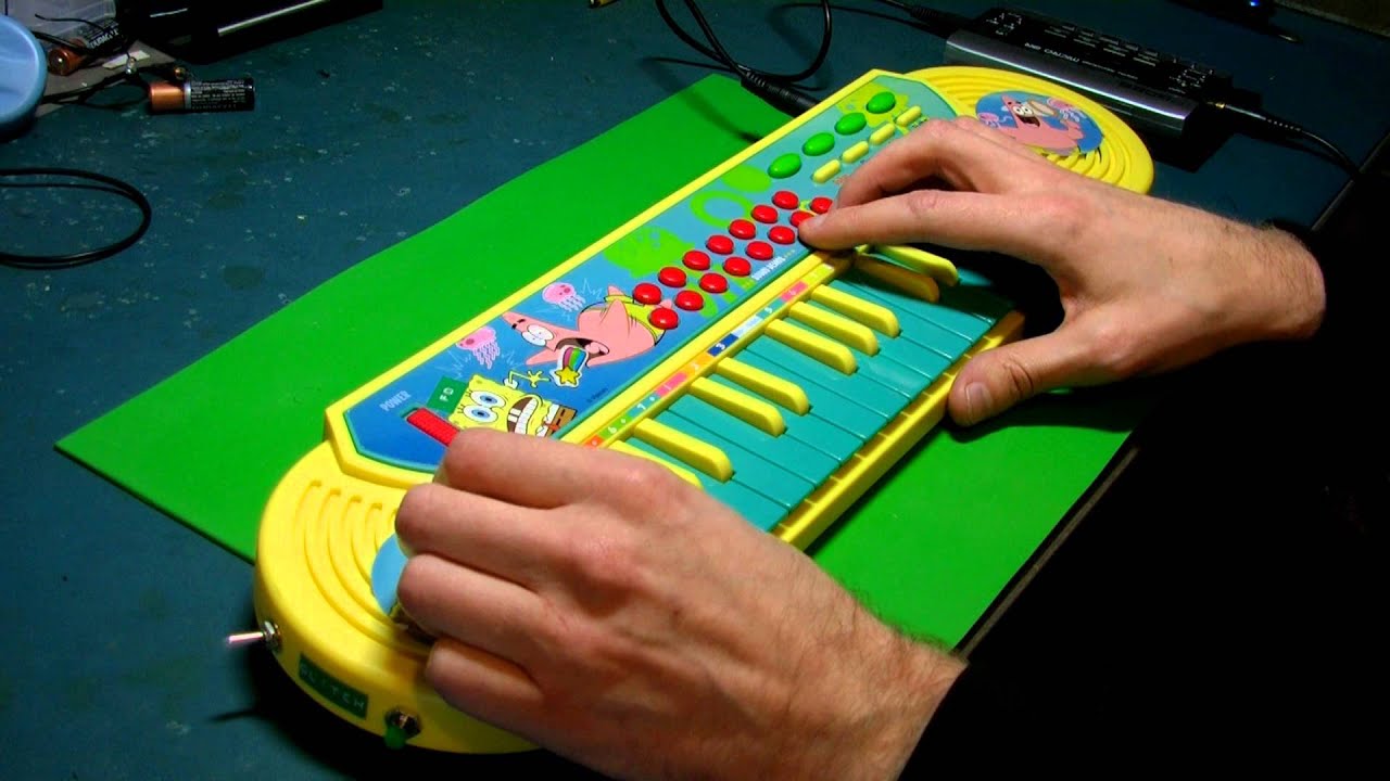 Circuit Bent Spongebob Glitchpants Keyboard by freeform delusion - YouTube