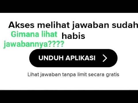 Akses melihat jawaban sudah habis