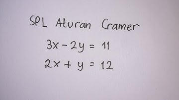 Aturan Cramer Menentukan SPLDV | Matriks SMA