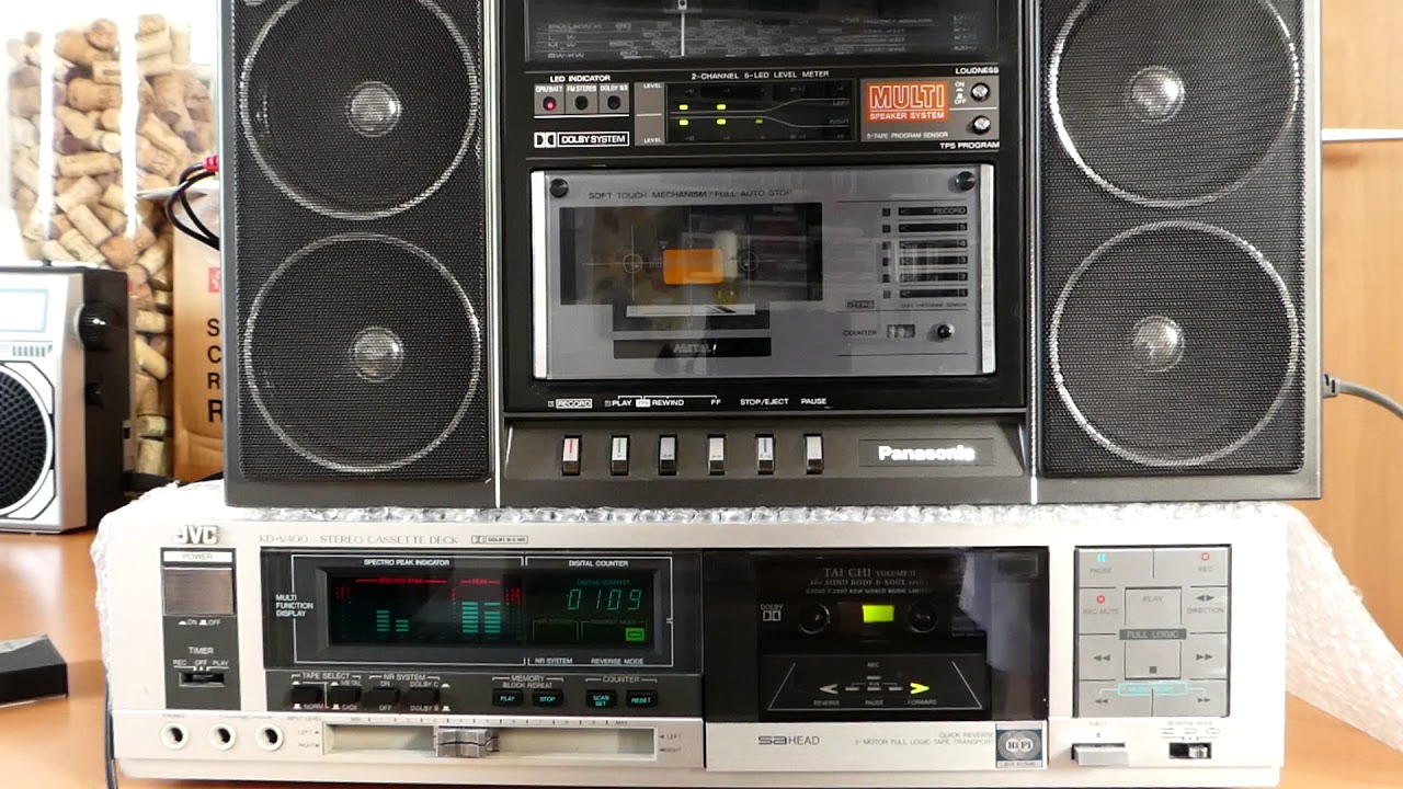 Panasonic RX-F32 LS stereo boom box Line IN - YouTube