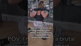 #transformation POV: I’m crushing a brutal lower body and chest session,