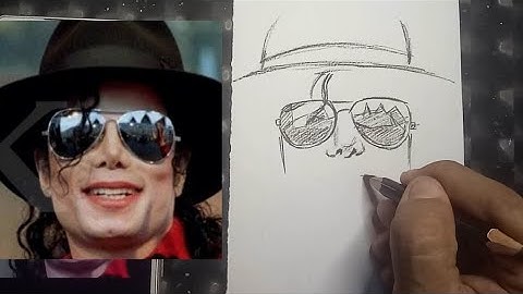 Drawing Celebrity Face Michael Jackson  ASMR