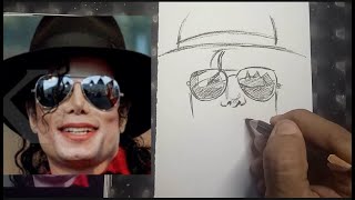 Drawing Celebrity Face Michael Jackson  ASMR