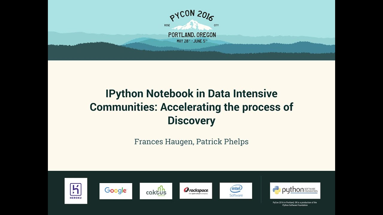 Image from IPython Notebook in Data Intensive Communities: Accelerating the process of Discovery