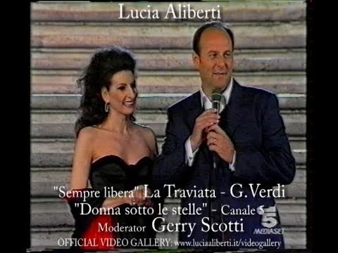 Lucia Aliberti"Sempre libera"La Traviata-G.Verdi-Canale5,Mod.Gerry Scotti"Donna Sotto le Stelle"