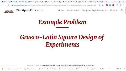 Graeco Latin Square Design of Experiments DOE Explained with Examples