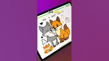 He ruined our work 🤬 App: Drawly #drawly #fox #ruined #artchallenge #art #teamwork