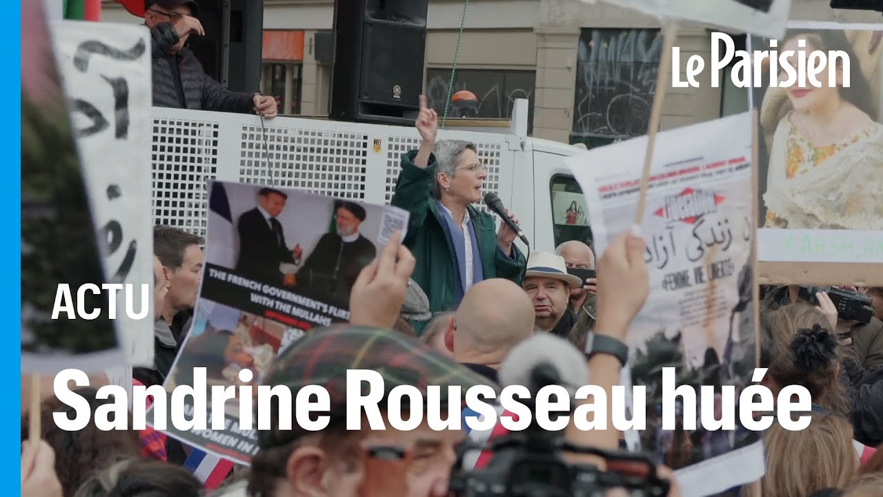 Sandrine Rousseau huée à la manifestation en soutien aux Iraniennes à Paris - YouTube