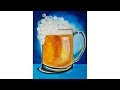 🍺 Easy Beginner 🎨 Acrylic Painting 💜 BEER Bar ART 🖍 | TheArtSherpa