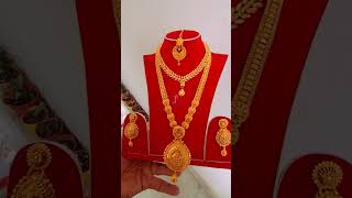 D Plated D Design Rani Haar Necklace Set With Earrings And Maangtikka For Women In Nepal