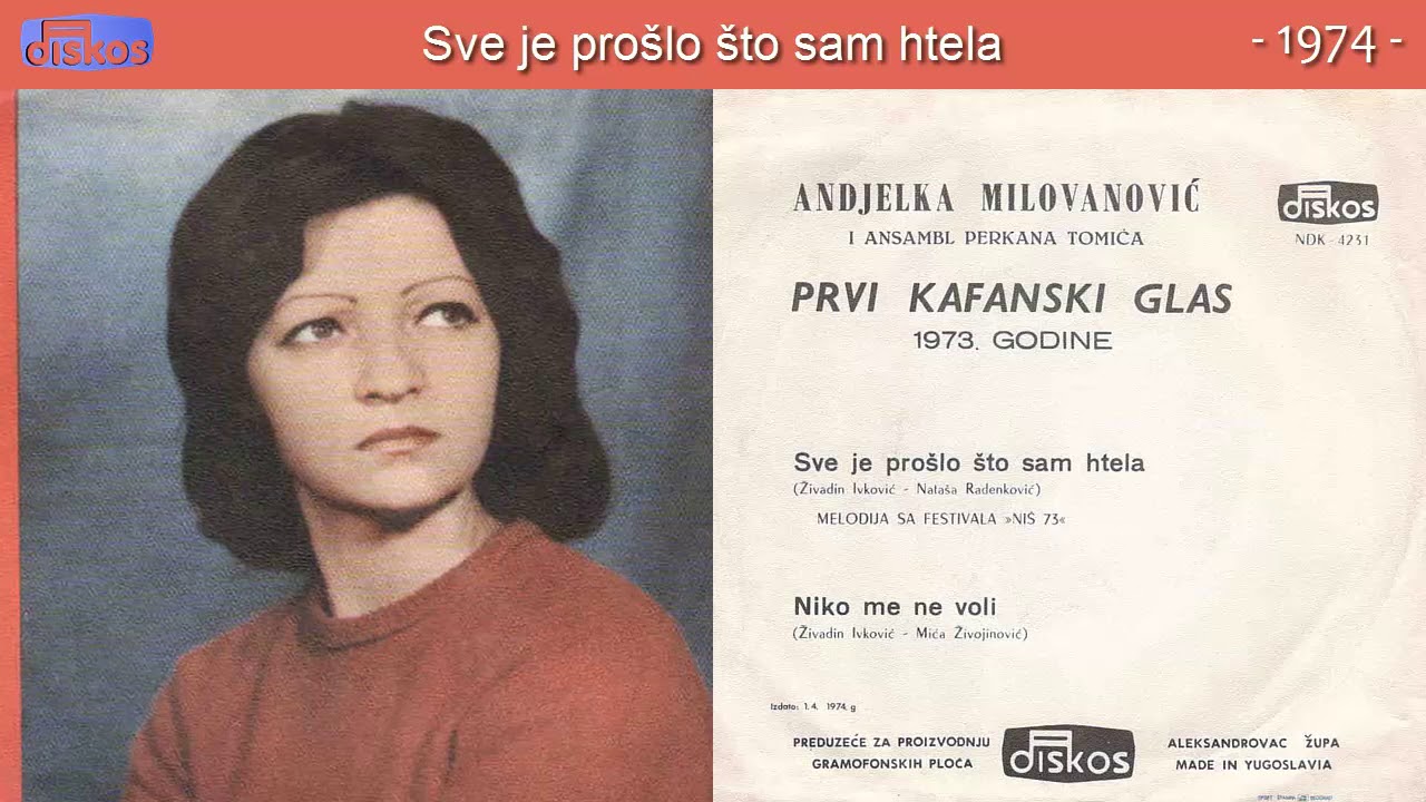 Andjelka Milovanovic - Sve je proslo sto sam htela - (Audio 1974)