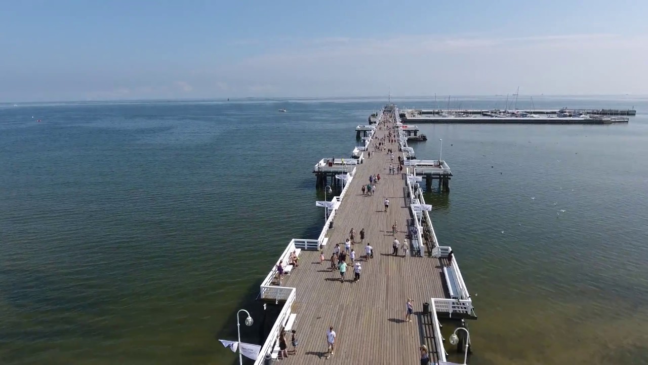 Sopot molo - widok z drona - YouTube