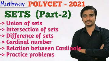 Sets (Part-2) POLYCET-2021