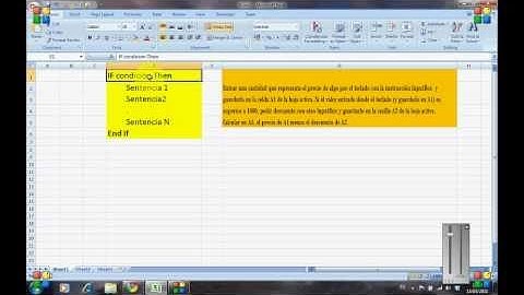 Macros Excel :Estructuras condicionales