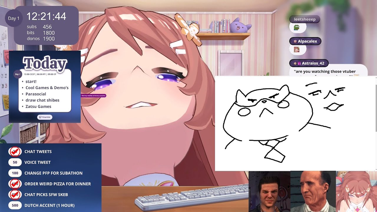 【SUBATHON 2023】Skeb, Shibe Drawings & KOTOMASHO (Day 1)