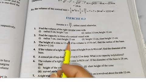 Chapter-11 Ex-11.3 Surface Area and Volume || Class -9th Maths