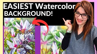 Watercolor Background Tutorial - EASIEST EVER Soft Focus Technique!