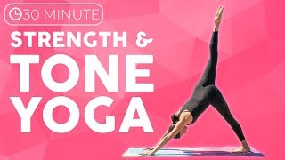 30 minute Full Body Power Yoga Workout to STRENGTHEN & TONE screenshot 4