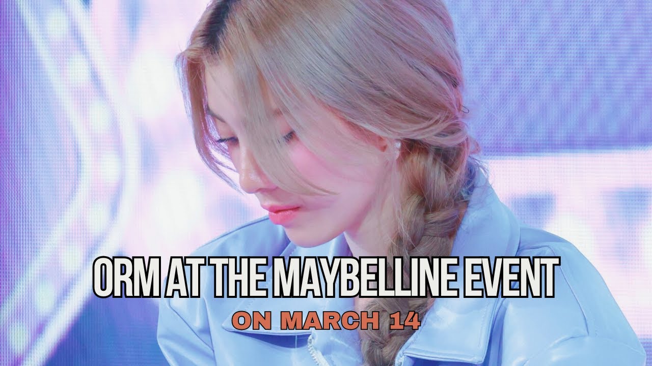 On March 14, Orm at the Maybelline event – Entrance and Stage 1 