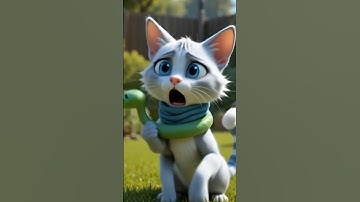 Cat vs. Snake Toy: The Battle She Imagined 🐍😹 | 3D Animated Short#aicats #catslovers #ai